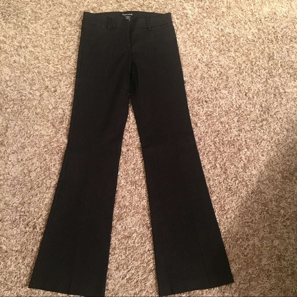 NWOT black pinstripe dress pants